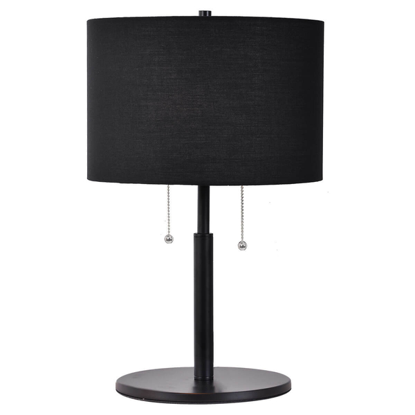 Nocna lampka sypialniana Fogo LP-0304/2T BK Light Prestige abażurowa czarna