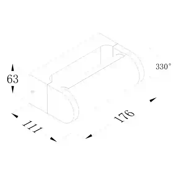 Zewnętrzna lampa ścienna SOLDEN antracytowa W0464 LED 12W 3000K IP65 na taras
