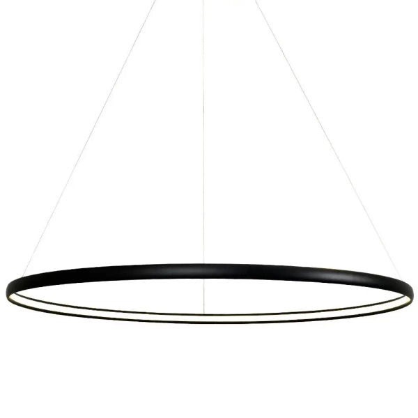 Nowoczesna lampa wisząca Carlo do sypialni LED 38W 4000K czarna