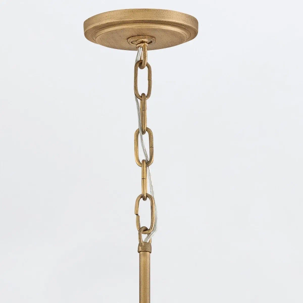 Rattanowa wisząca lampa Twyla QN-TWYLA-1P-BNG ażurowa złota