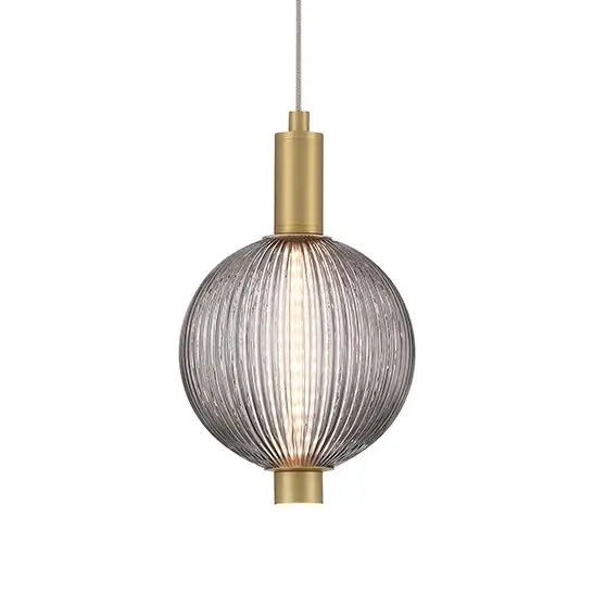 Okrągła lampa wisząca Palmas QN-PALMAS-1MP-BG LED 12W 3000K złota