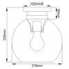 Sufitowa lampa kula Tabby FE-TABBY-F-PN szklana nikiel przezroczysta