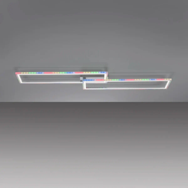 Sufitowa lampa na pilot FELIX srebrna 14635-55 1xLED 45W 2700-5000K RGB zmienna barwa