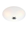 Sufitowa lampa okrągła Rose do przedpokoju biała czarna