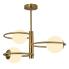 Molekułowa sufitowa lampa Dorado LP-002/3C ring mleczne kule złoty