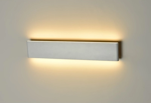 Minimalistyczny kinkiet ledowy Norman 17W 3000K do pokoju biały