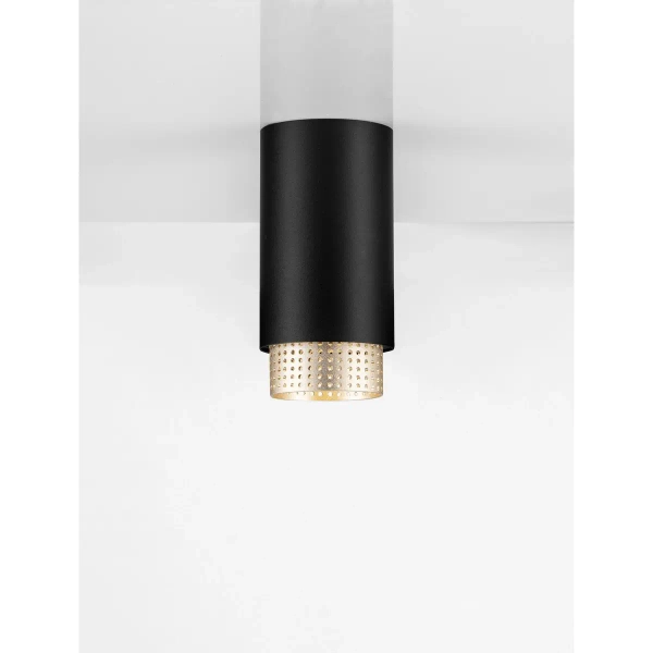 Tuba lampa sufitowa TORVILA LE45616 do sypialni czarny złoty