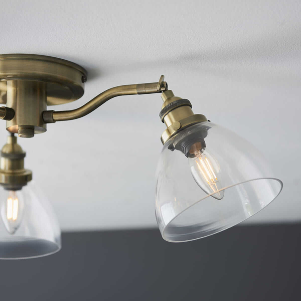 Lampa sufitowa Hansen 97247 Endon mosiądz przezroczysta