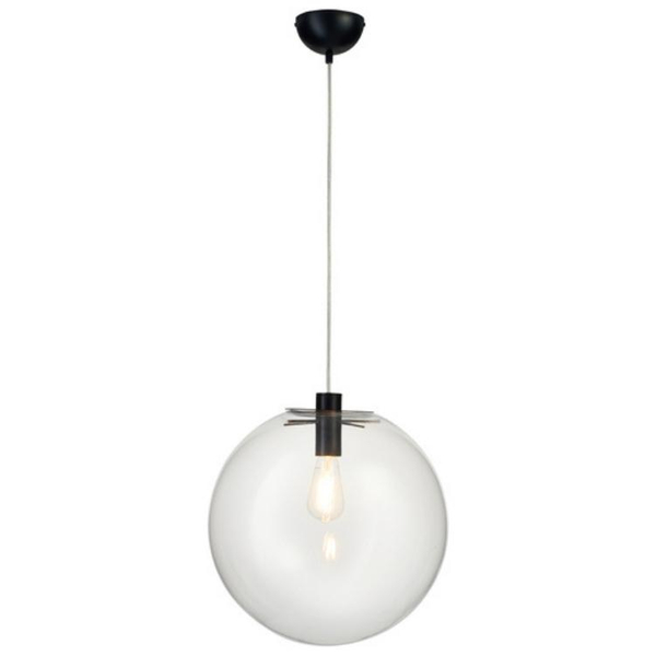 Okrągła lampa wisząca Tonda ST-8722P-XL black Step kula przezroczysta