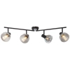 Szklana lampa sufitowa Reflect 82732/06 loftowa przydymiona czarna