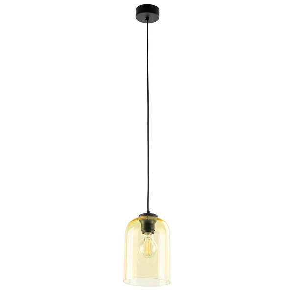 Lampa zwisająca do jadalni Molly 10297 tuba rurka żółta czarna