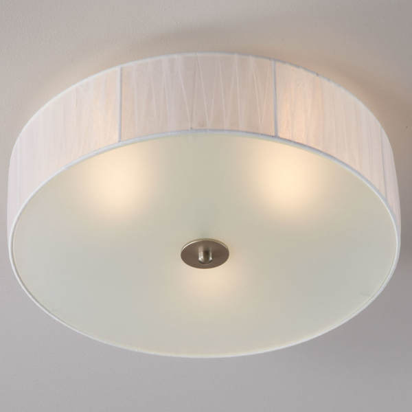 Plafon LAMPA sufitowa BYSKE 104883 Markslojd okrągła OPRAWA abażurowa biała