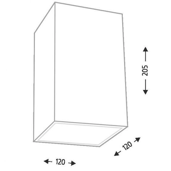 Natynkowa LAMPA sufitowa ARAO 1179 Shilo metalowa OPRAWA downlight kostka cube czarna