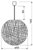 Wisząca lampa Caruba 31-26913 Candellux kula ball kulista biała