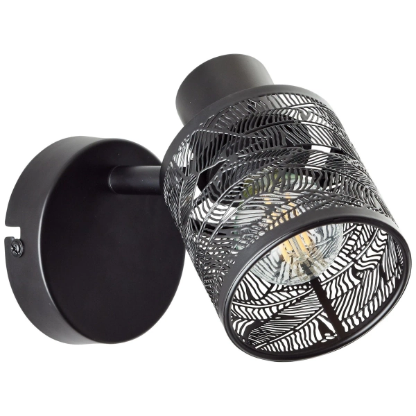 Ażurowy kinkiet ścienny Bano 99868/76 do przedpokoju metalowy czarny