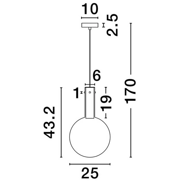 Lampa wisząca do jadalni JAVIER LE44483 LED 6W 3000K kula złota biała