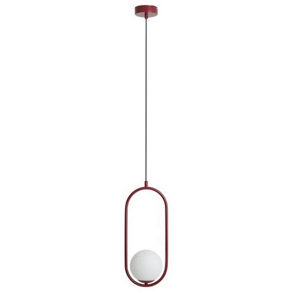 Wisząca lampa Riva 1086G15 metalowa kula ball czerwona