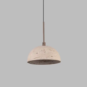 Kopułowa lampa wisząca CUCCINA P0666 beżowa czarna kamienna LED 57W 3000K nad wyspę
