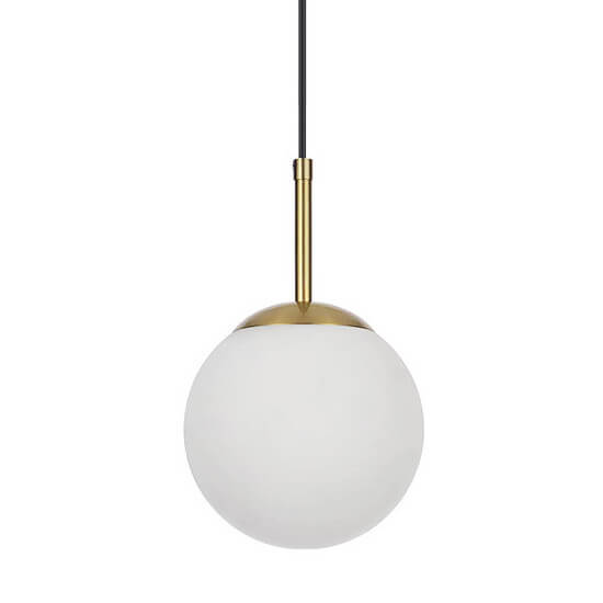 Salonowa lampa wisząca Dorado LP-002/1P kula złoty biały