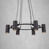 Lampa wisząca PORTO 107357 Markslojd ring metalowy tuby czarne
