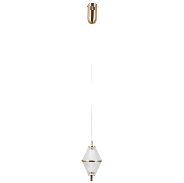 Szklana lampa zwis Fuente PND-34395-1-HBR LED 5W 3000K złoty przezroczysty