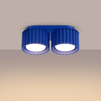 Sufitowa lampa AURA SL.1813 ryflowana niebieska 2xGx53