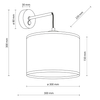 Kinkiet ekologiczny okrągły Juta 6858 TK Lighting rustykalna brązowa
