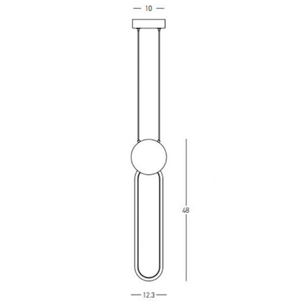 Ściemnialna wisząca lampa 23101 LED 13W 3000K czarny złoty
