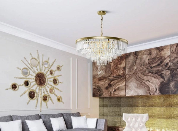 Pałacowy żyrandol Revero MOD085PL-16BS Maytoni kryształy mosiądz