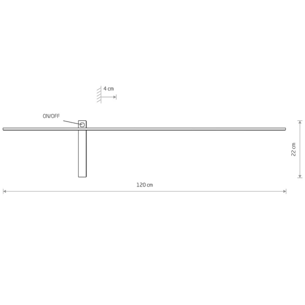 Nowoczesny kinkiet Impulse 8117 czarny LED 15W 3000K listwa