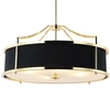 LAMPA wisząca Stanza Gold Nero M Orlicki Design okrągła OPRAWA w stylu klasycznym abażurowa czarna złota