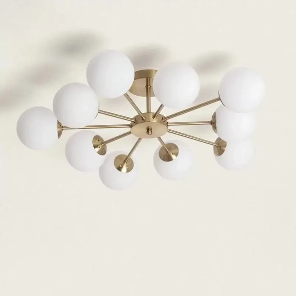 Wielopunktowa lampa sufitowa Milano ABR-ZWZ-10XG9 Abruzzo biały złoty