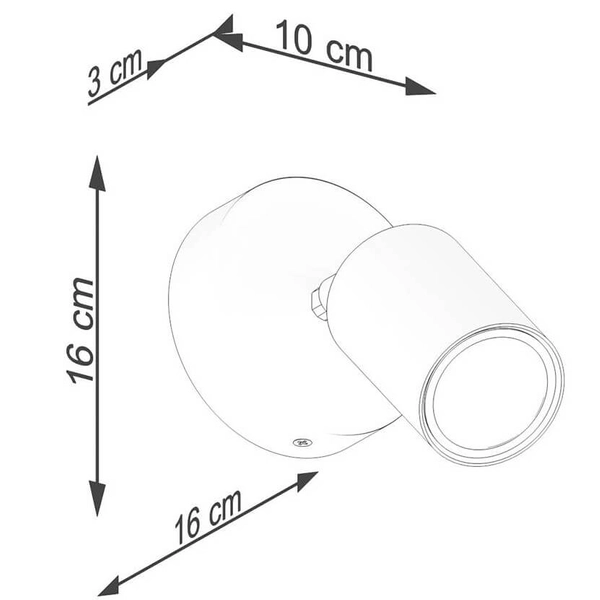 Kinkiet ścienny Verdo SL.1290 sopel regulowany drewniany czarny