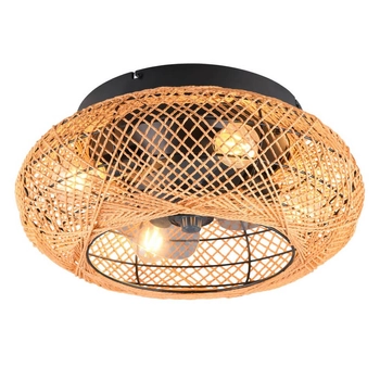 Ekologiczna lampa sufitowa Lillesand R67302126 wentylator brązowy