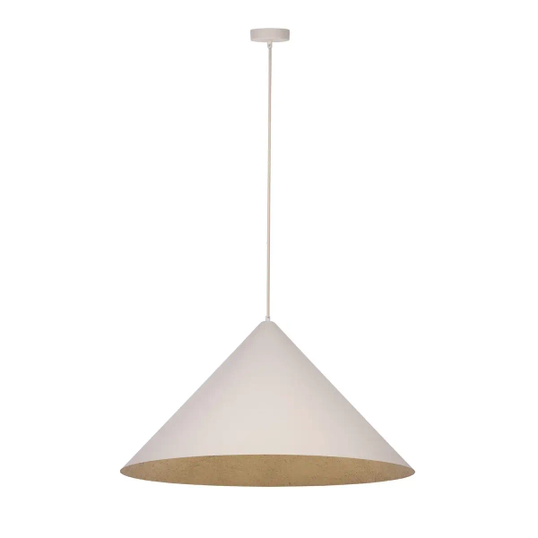 Lampa stożek wisząca VESUVIO 41067 do jadalni beżowa złota