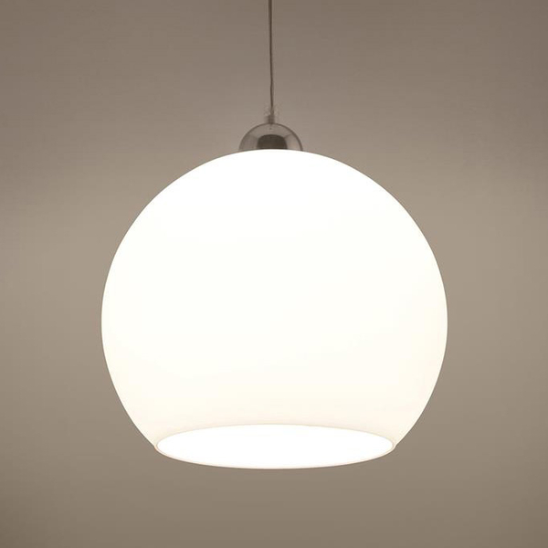 Szklana kula wisząca SL.0256 kuchenna lampa nad stół ball biała