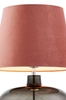 Nocna LAMPKA abażurowa SAWA VELVET 41021116 Kaspa stojąca LAMPA stołowa do sypialni klasyczna grafitowa różowa