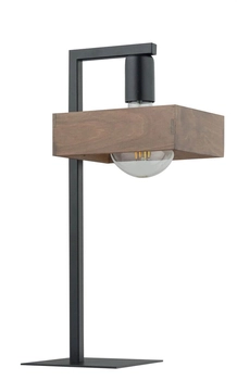 Lampka nocna hygge Robin 50251 z drewnianym kloszem czarna