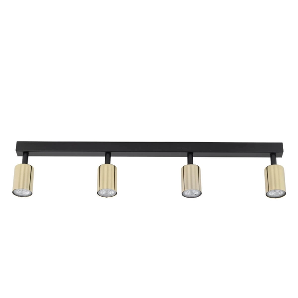 Sufitowa lampa na listwie Top 5969 tuby do gabinetu złota czarna