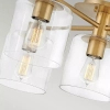 Sufitowa lampa szklana AXEL QN-AXEL5-HB do sypialni mosiądz przezroczysty