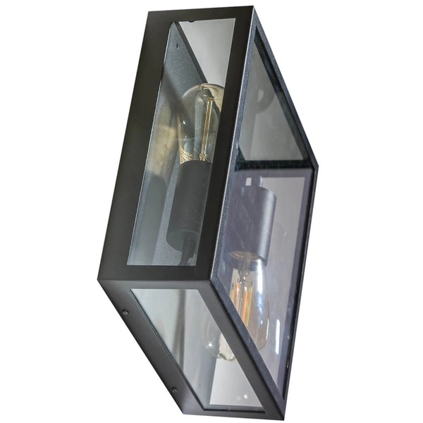 Elewacyjna lampa ogrodowa Niklas AZ4488 IP44 kwadratowa czarna