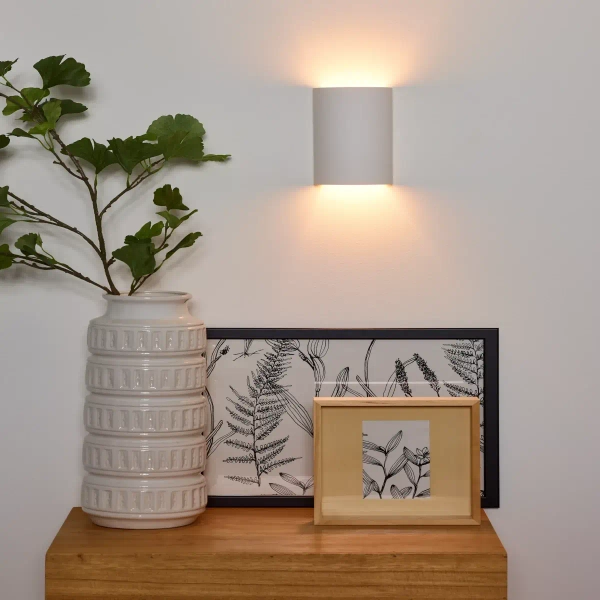 Ścienna lampa podłużna Gipsy 35200/18/31 Lucide gipsowa biała