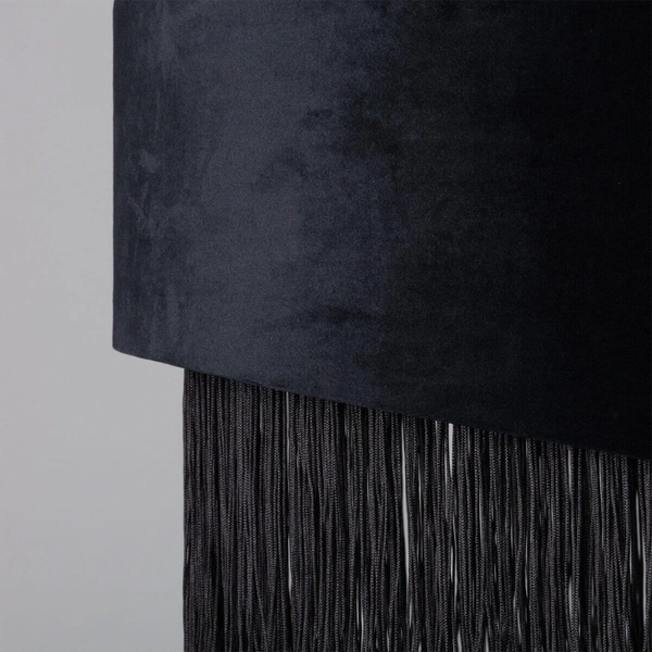 Materiałowa lampa wisząca Fonte ABR-LWAF-E27 Abruzzo aksamit czarny