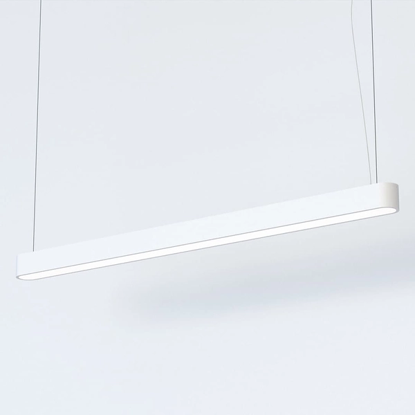 Lampa wisząca podłużna Soft 7537 Nowodvorski do jadalni metalowa biała