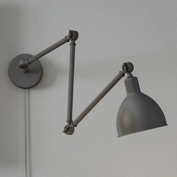 Loftowa lampa ścienna Bazar 2827660-4500 By Rydens regulowana szara