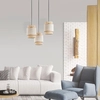 Potrójna lampa wisząca rustykalna Boho 6303 TK Lighting lniana beżowa