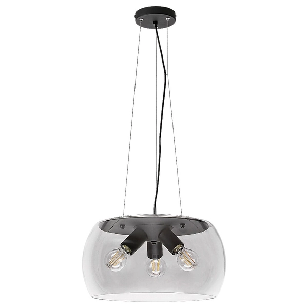 Wisząca lampa Ursula 3190 Rabalux szklana nad stół przezroczysta czarna