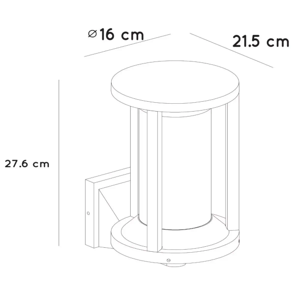Elewacyjny kinkiet ścienny CADIX 15803/01/30 Lucide IP65 czarna