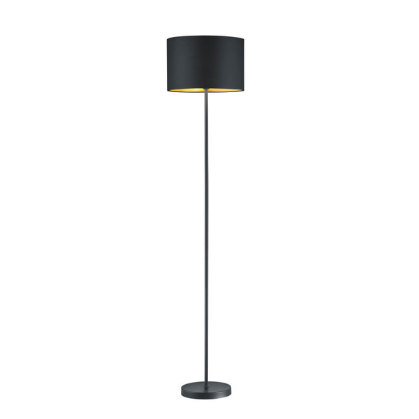 Podłogowa lampa do salonu Hostel 408200179 abażurowa czarny złoty