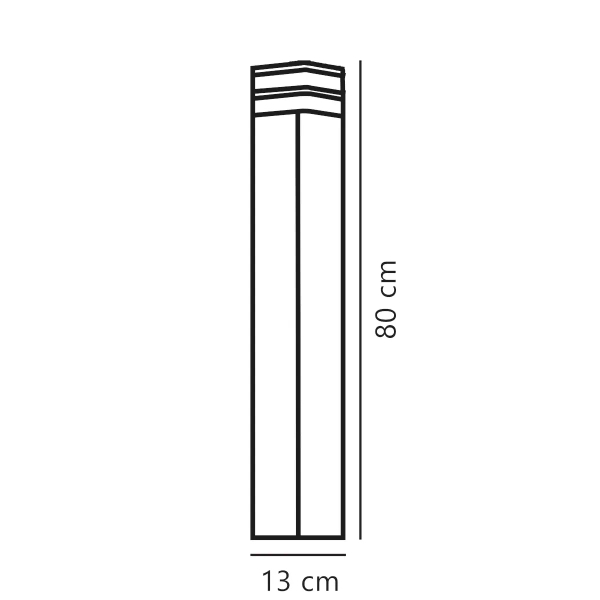 Stojący słupek ogrodowy Elm 45348003 IP44 metalowy czarny
